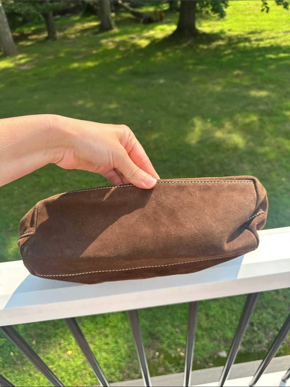 Dooney and Bourke Brown Cognac Suede Hobo